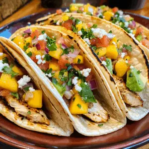 Zesty Chicken Street Tacos with Mango pico