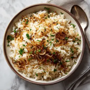 Butter Rice with Caramelized shallots