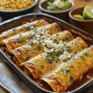 Cheesy Beef Enchiladas with Red Chili sauce