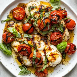 Chicken Caprese with Fresh Mozzarella and Garden tomatoes
