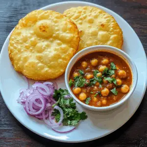 Chickpea Curry with bhature