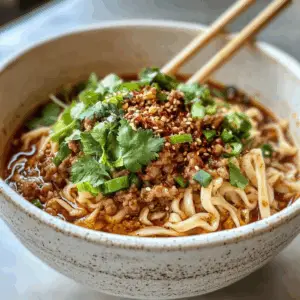 Chinese Dan Dan Noodles with Chili Oil sauce
