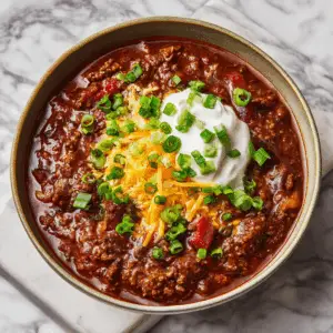 Hearty Texas‑Style Ground Beef chili