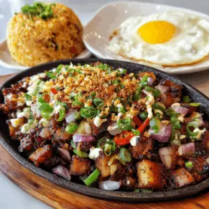 Lechon Kawali Sisig with Garlic rice