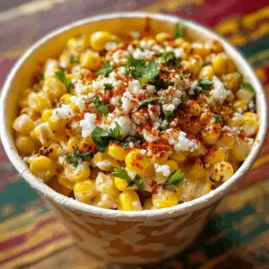 Mexican Esquites with Mayo, Lime, and chili