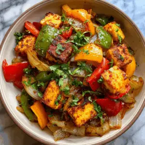 Paneer Sabzi with Bell Peppers and onions