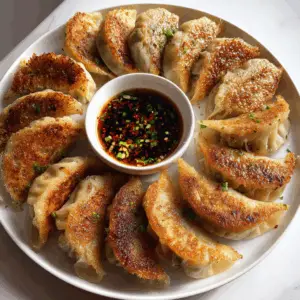 Pan‑Fried Chinese Dumplings with Crispy bottom