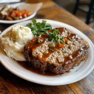 Southern-Style Cracker Barrel Meatloaf with Buttery Mashed potatoes