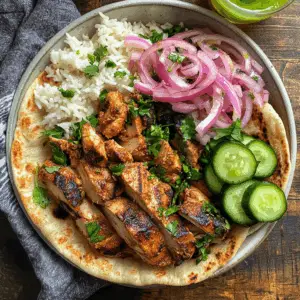 Spiced Chicken Shawarma with Lemon and Tahini drizzle