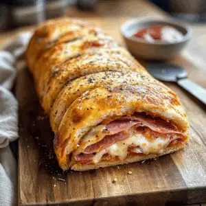 Stromboli Recipe with Deli Meats and marinara