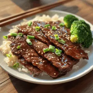 Tender Mongolian Beef with Soy, Ginger, and Brown Sugar glaze