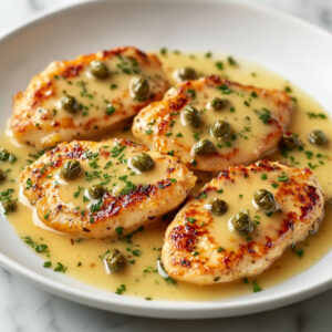 Zesty Lemon Chicken Piccata with Parsley and White Wine