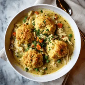 Chicken and Dumplings with Sourdough Drop biscuits
