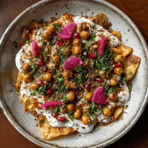 Creamy Lebanese Fatteh with Sumac and Pickled turnips