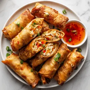 Crispy Air Fryer Chinese Chicken Spring rolls