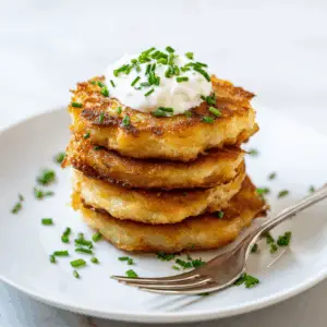 Crispy Potato Pancakes with Sour Cream bliss