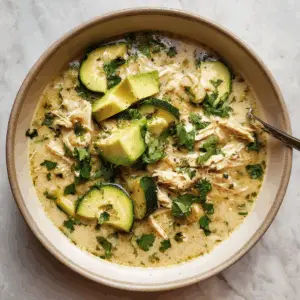 Crockpot White Chicken Chili with zucchini