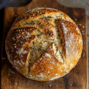 Garlic Herb Sourdough loaf