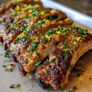 Garlic Parmesan Ribs baked