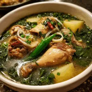 Ginger Chicken Tinola with Malunggay leaves