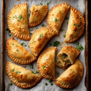 Golden Puff Pastry Empanadas with Spiced Potato filling