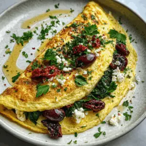 Mediterranean Omelette with olives