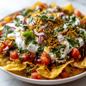 Papdi Chaat with Minty Dahi & Tamarind twist