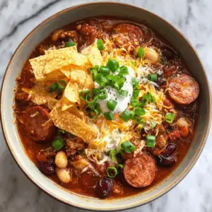 Slow Cooker Chili Beans with sausage