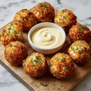 Spicy Jalapeño Crab Balls with Lime mayo