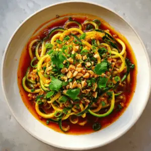 Spicy Zucchini Noodles with Chili Garlic sauce