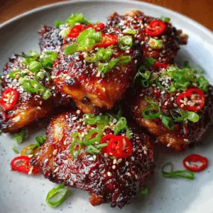Sweet and Spicy Sticky Korean Chicken thighs