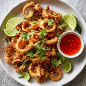 Thai Inspired Crispy Calamari with Sweet Chili Dip