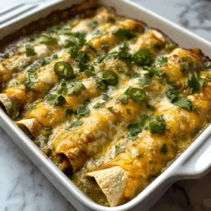 Baked Sweet Pork Enchiladas with Green sauce