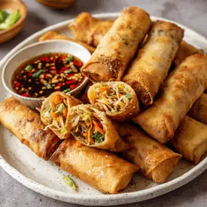 Baked Vegan Lumpia with Glass noodles
