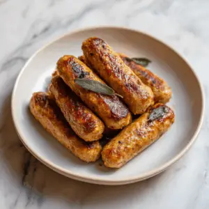 Chickpea Based Vegan Sausage Links with sage
