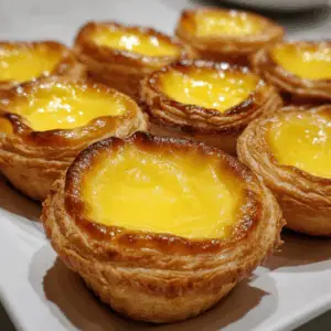 Flaky Chinese Egg Custard Tarts with Puff pastry