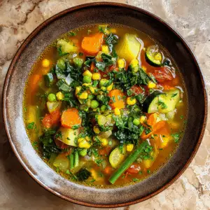 Hearty Garden Harvest Vegetable Soup in the Slow cooker