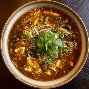 Hot and Sour Soup with Tofu and Bamboo shoots