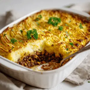 Mushroom and Walnut Vegan Cottage pie