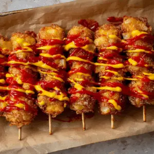 Potato Crusted Korean Corn Dogs