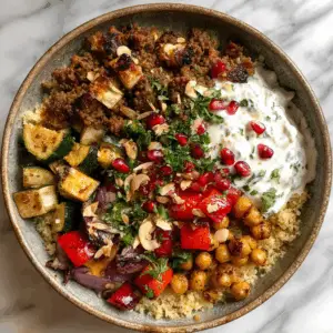 Spiced Lamb Moroccan Grain Bowl with Mint tzatziki