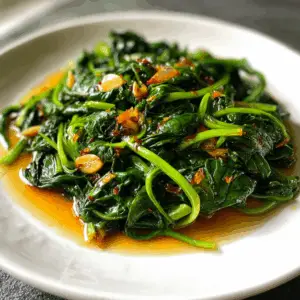 Stir Fried Chinese Spinach with Fermented Tofu
