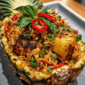 Sweet N Spicy Pineapple Thai Chicken Fried Rice