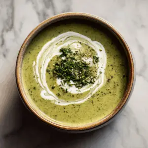 Vegan Cream of Broccoli Soup with Coconut milk