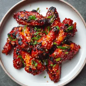 Baked Korean Chicken Wings with Garlic and Ginger marinade