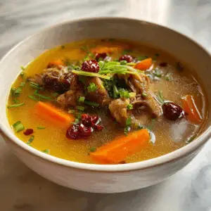 Cantonese Carrot Soup with Ginger and pork