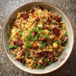 Chinese Fried Rice with Leftover bbq Pork