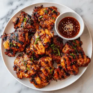 Grilled Korean Chicken Thighs with Ssamjang sauce