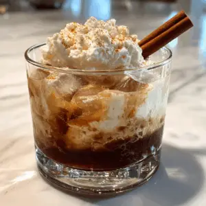 Holiday Hazelnut White Russian with Frangelico cream