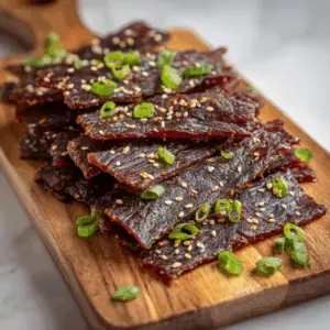 Korean Bulgogi Jerky with Pear and Soy marinade